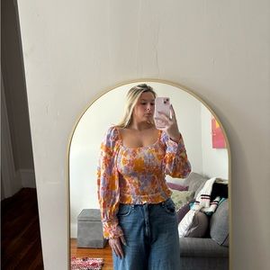 Floral Free People Long Sleeve Top
